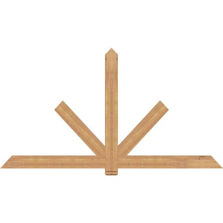 Ekena Millwork Kennewick Timber Gable Bracket, Western Red Cedar, 96"W x 52"H x 1 1/2"D x 5 1/2"F, 13/12 Pitch GBW096X52X0206KEN00SWR